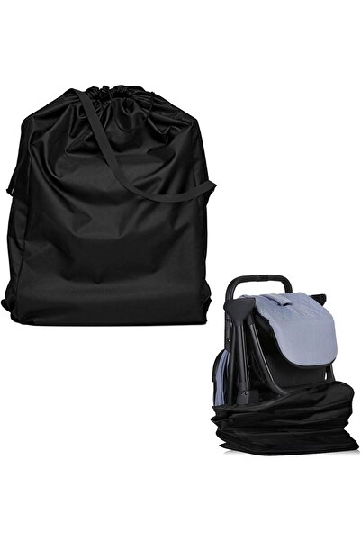 Generic Waterproof Stroller Travel Bag by Qianeffort — Foldable Airline Stroller Cover (Black)