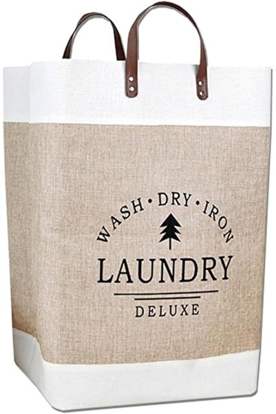 Home Dwell Tote Laundry Bag/Laundry Basket - 30 x 32 x 50 cm for Easy Transport and Storage