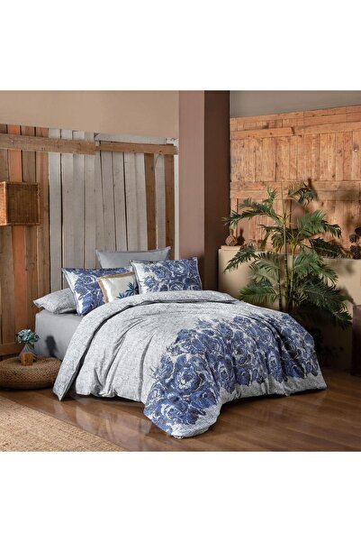 Sarev Elfida Single 100% Cotton Flannel Duvet Cover Set Blue