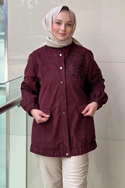 Nuss Front Snap Fastener Double Pocket Suede Cap