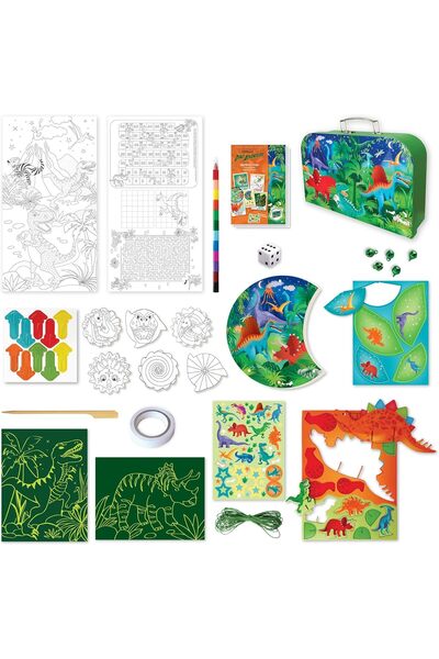 Box Candiy Dino Adventure Travel Case Craft & Activity Set (Ages 6+)