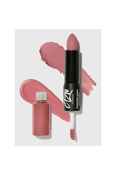 CTZN Nudiversal Lip Duo 16 Lipstick and Lip Pencil, dark pink, waterproof
