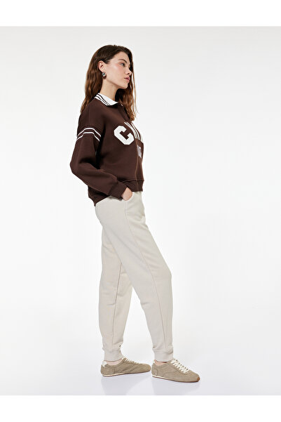 Koton Slim Fit Pajama Bottoms with Pockets and Lace-Up Waist