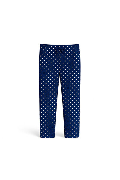 FORMO Women's Navy Blue Polka Dot Fleece Pocketed Winter Thick Quality Pajama...