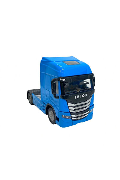 Tıfıl Toys Işıklı Sesli Pilli Çek Bırak Metal Oyuncak IVECO Tır Mavi