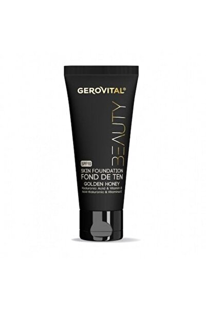 GEROVITAL Beauty Foundation with Hyaluronic Acid and Vitamin E, SPF10, Golden Honey, 30 ml