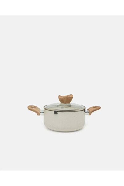 REDTAG Beige Aluminum Non Stick Dutch Oven With Glass Lid (18Cm)