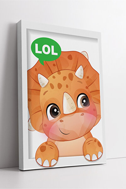 KOSS Dijital Decor de perete pentru camera copiilor cu dinozaur drăguț portoc...