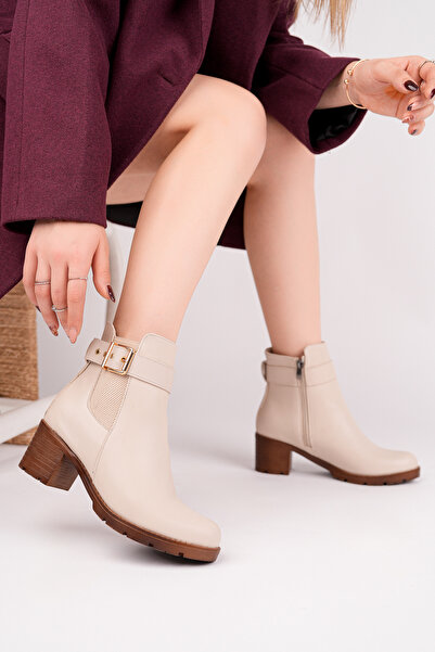 Madam Tarz Bln-770 Belt Detailed Elastic Boots