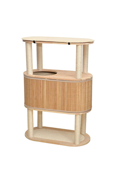 Ebi Tori Bamboo Cat Tree 113 Beige 78x39x113cm