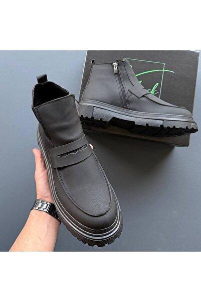 BESKAR Kb K1 Kuback Charcoal Skin Casual Men's Boots