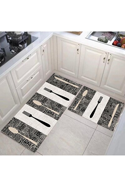 DERAS TEAM Kitchen Rug Set 2 Pieces