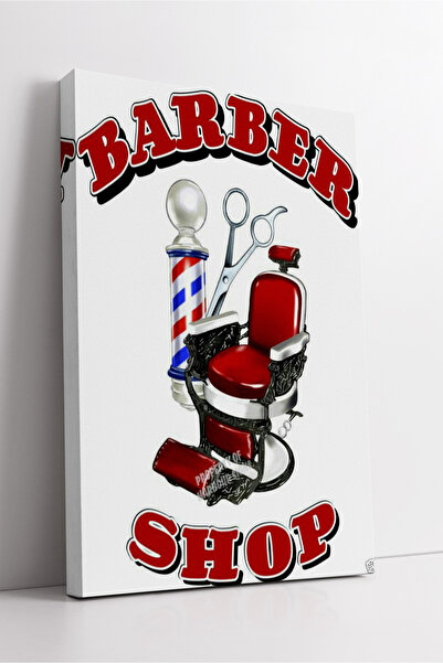 KOSS Dijital Decor de perete modern din pânză cu tematică retro pentru frizer...