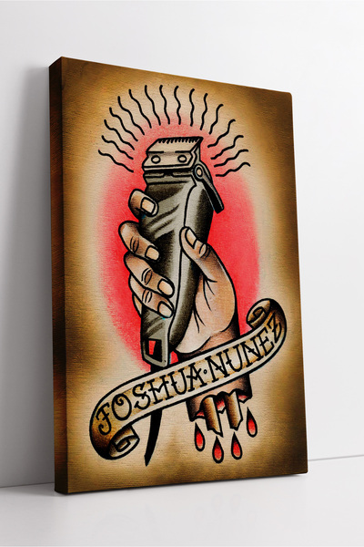 KOSS Dijital Pictură decorativă retro pe pânză în stil tatuaj de epocă cu maș...