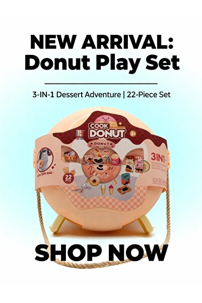Mooniva Donut Kitchen Play Set – Portable Dessert Play Case (22 PCS)