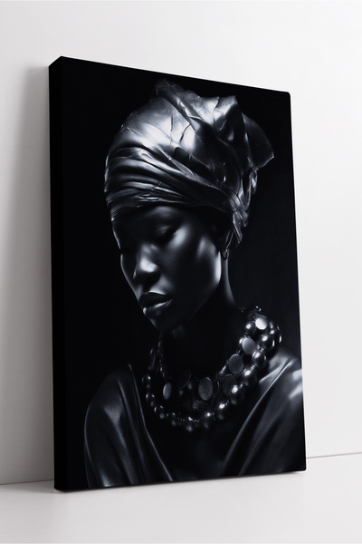 KOSS Dijital Portret elegant de femeie cu strălucire argintie, pictură decora...