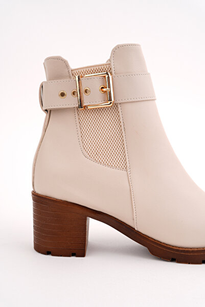 Madam Tarz Bln-770 Belt Detailed Elastic Boots