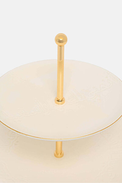 REDTAG Ivory 2-Tier Embossed Plate