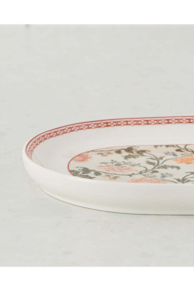 REDTAG White Floral Serving Platter