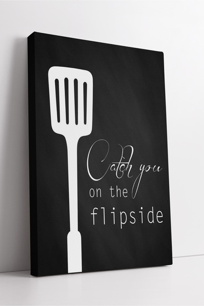 KOSS Dijital Pictură pe pânză cu tematică de spatulă cu fundal negru, cu text...