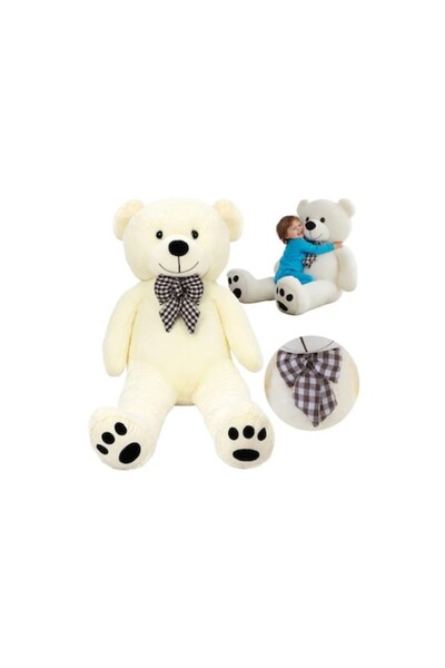 KRUZZEL Giant Plush Bear with Decorative Bow, Size 180 cm