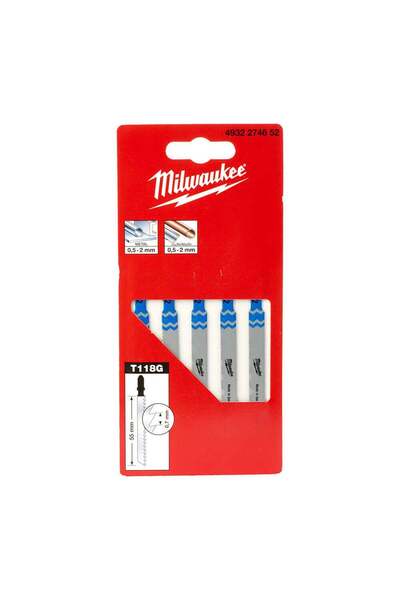 Milwaukee T118G Dekupaj Testeresi Bıçağı 5li Paket