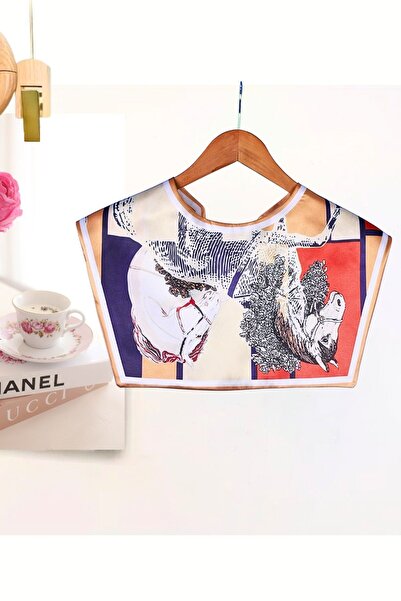 nurfemina Artistic Style Horse Pattern Modern Women's Shoulder Shawl & Vintage Equestrian Theme Scarf Collar |   Luxury Accessory