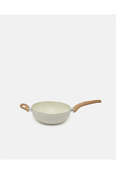 REDTAG Beige Aluminum Non Stick Wok Pan (24Cm)