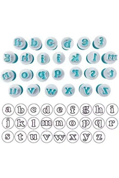 FORHOUSE Set 26 alphabet letter molds, plastic, 1.6x1.9cm, blue