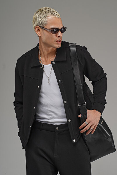 Butik Trend Biz Regular Snap Fastener Jacket Pants Bottom Top Set