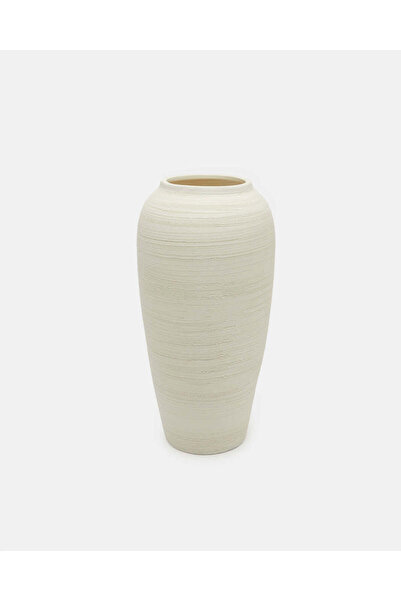 REDTAG Cream Zaria Embellished Ceramic Vase