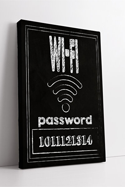 KOSS Dijital Stil elegant de tablă de cretă Scrierea parolei Wi-Fi Decor modern tipografic umoristic de perete din pânză