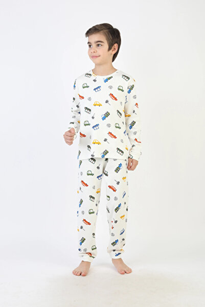 My Hanne Car Patterned Boys' Pajama Set 51340