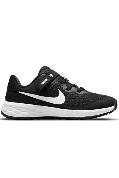 Nike Παπούτσια για τρέξιμο για παιδιά Revolution 6 NN (PS) με ελαστικά κορδόνια, μαύρο και άσπρο