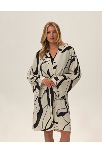 ESOTIQ Halat de baie pentru femei, stil kimono, cu curea, 100% viscoză | Joya