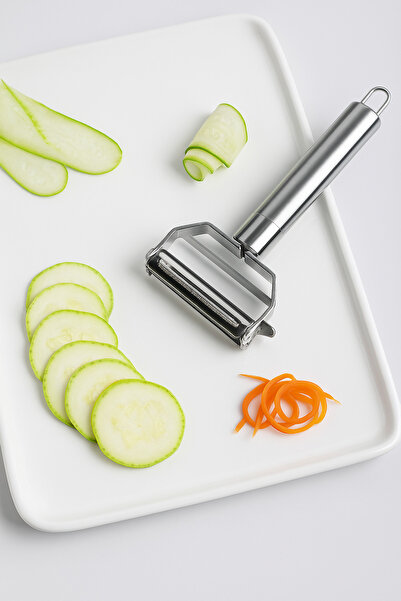 DAT35 Stainless Steel Double-Sided Julienne Vegetable Fruit Peeler |   Multi-Purpose Sharp Blade Fruit Peeler