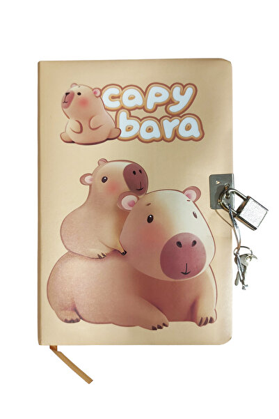 Limmy Capybara Scrapbook (Diary) Locked Notebook 80 Sheets - Sweet Capybara