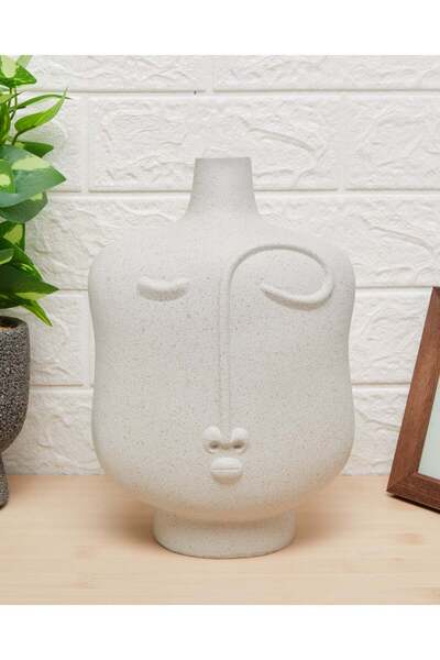 REDTAG Beige Gaia Face Vase
