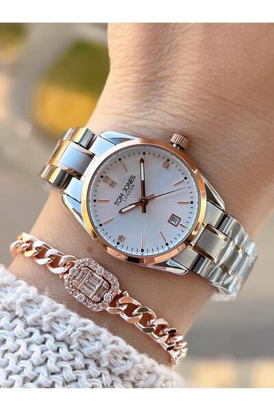 Tom Jones Steel Cord Tarnish Color Does Not Fade 3 Atm Water Resistant Women's Wristwatch Btj.Yn10059.5
