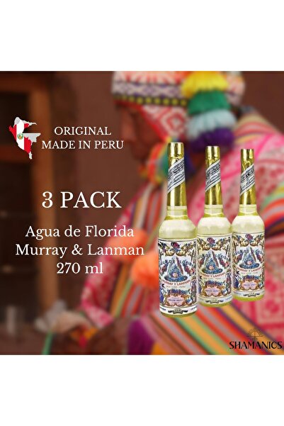 MURRAY&LANMAN Pachet 3 sticle Agua de Florida 270 ml, Murray & Lanman, apa samanica spirituala originala din Peru