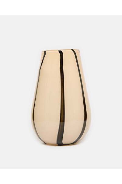 REDTAG Beige Embellished Glass Vase