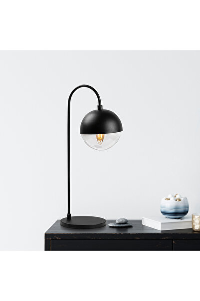 MOİRA Modern Metal Table Lamp Globe Glop Glass Headed E14 Lampholder Decorati...