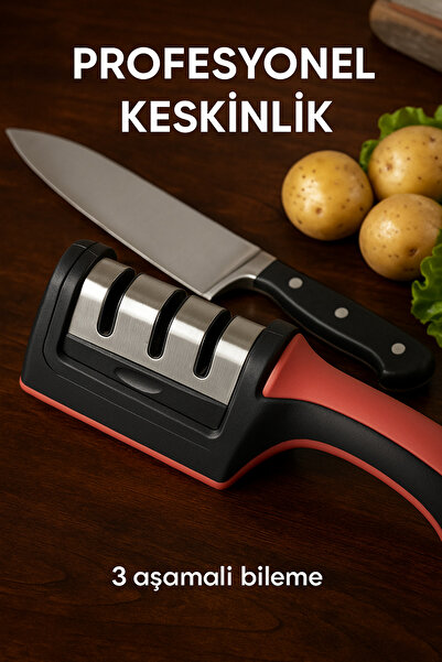 DAT35 Profesyonel 3 Açılı Elmas Bıçak Bileme Aparatı | Ergonomik Saplı Keskin...