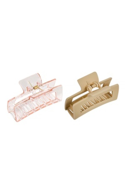 OEM Nude Rectangular Hair Clips for Women 8.5cm - 2pcs