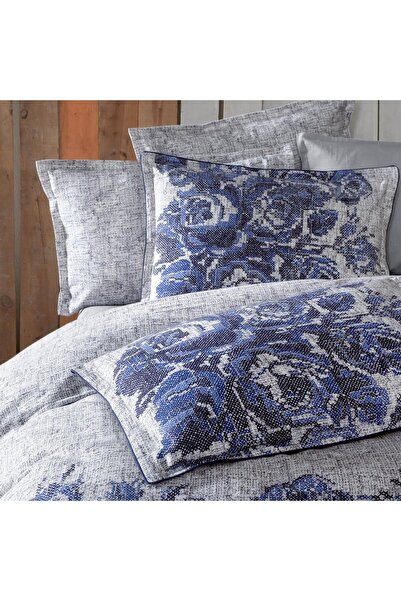 Sarev Elfida Single 100% Cotton Flannel Duvet Cover Set Blue