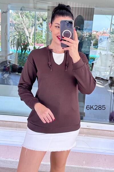 İnce Topuk Collar Detail Modal Sweatshirt 6K285