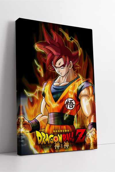 KOSS Dijital Pictură pe pânză Dragon Ball Z Goku Super Saiyan God Flaming Aur...