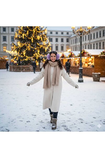 Betülce Foldable soft texture plush earmuff