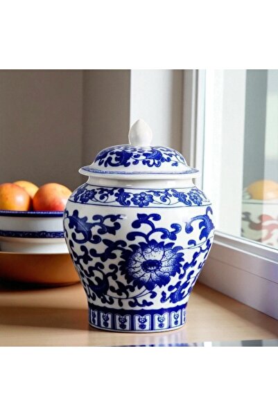 Denaro Home RAMIFICAZIONE BLUE BLANK BAHARATLIK - 9x13CM