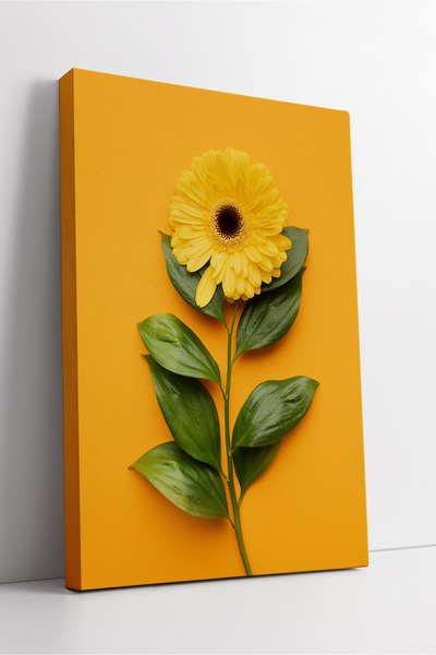 KOSS Dijital Floare de gerberă galbenă Design botanic minim Estetică modernă ...